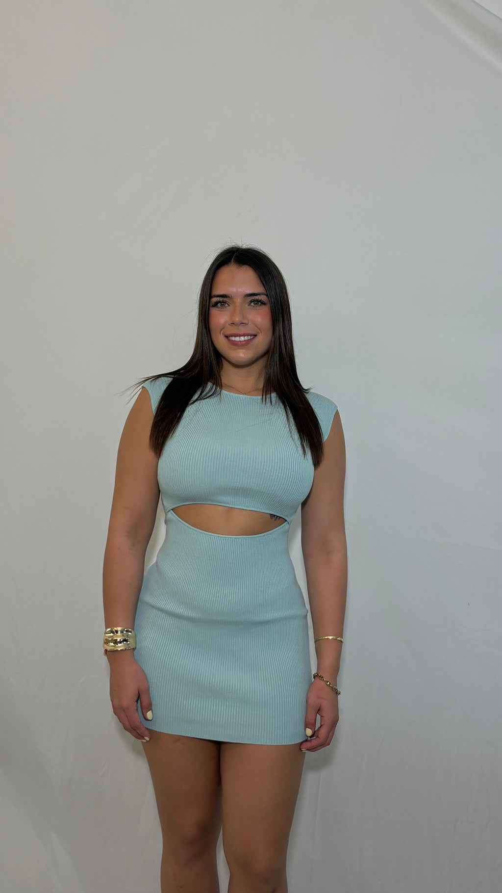 Isla Mini Dress Baby Blue