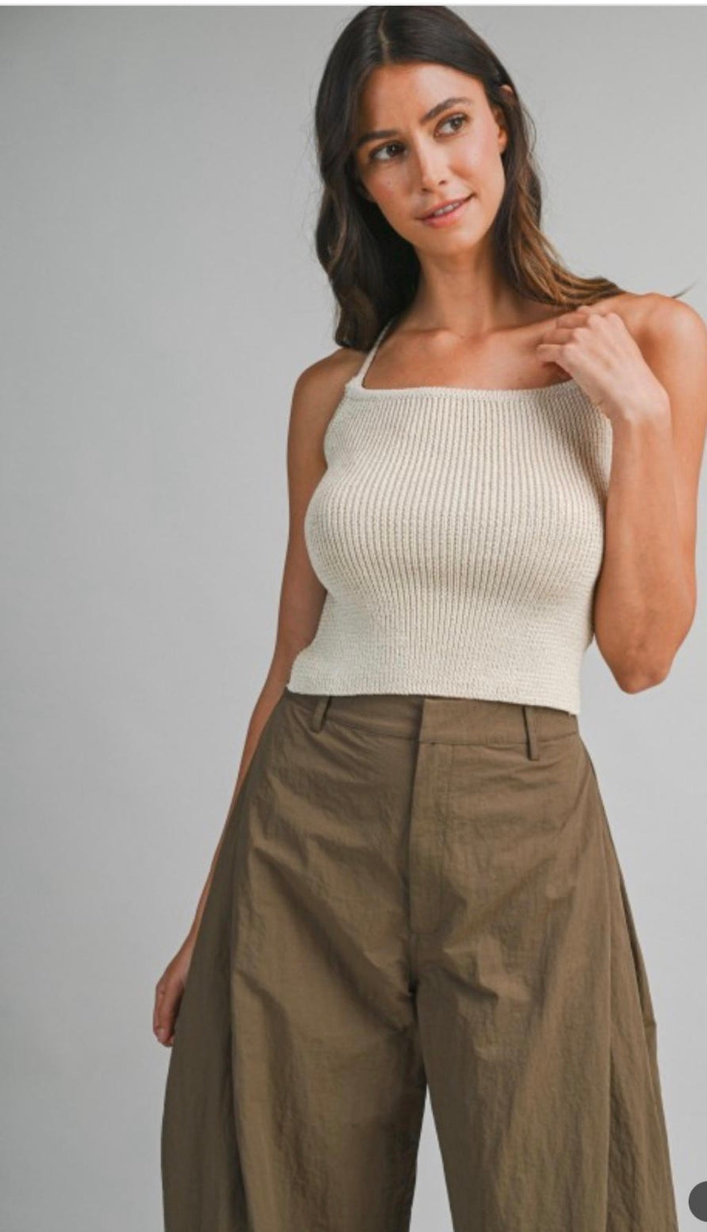 Backless nude top