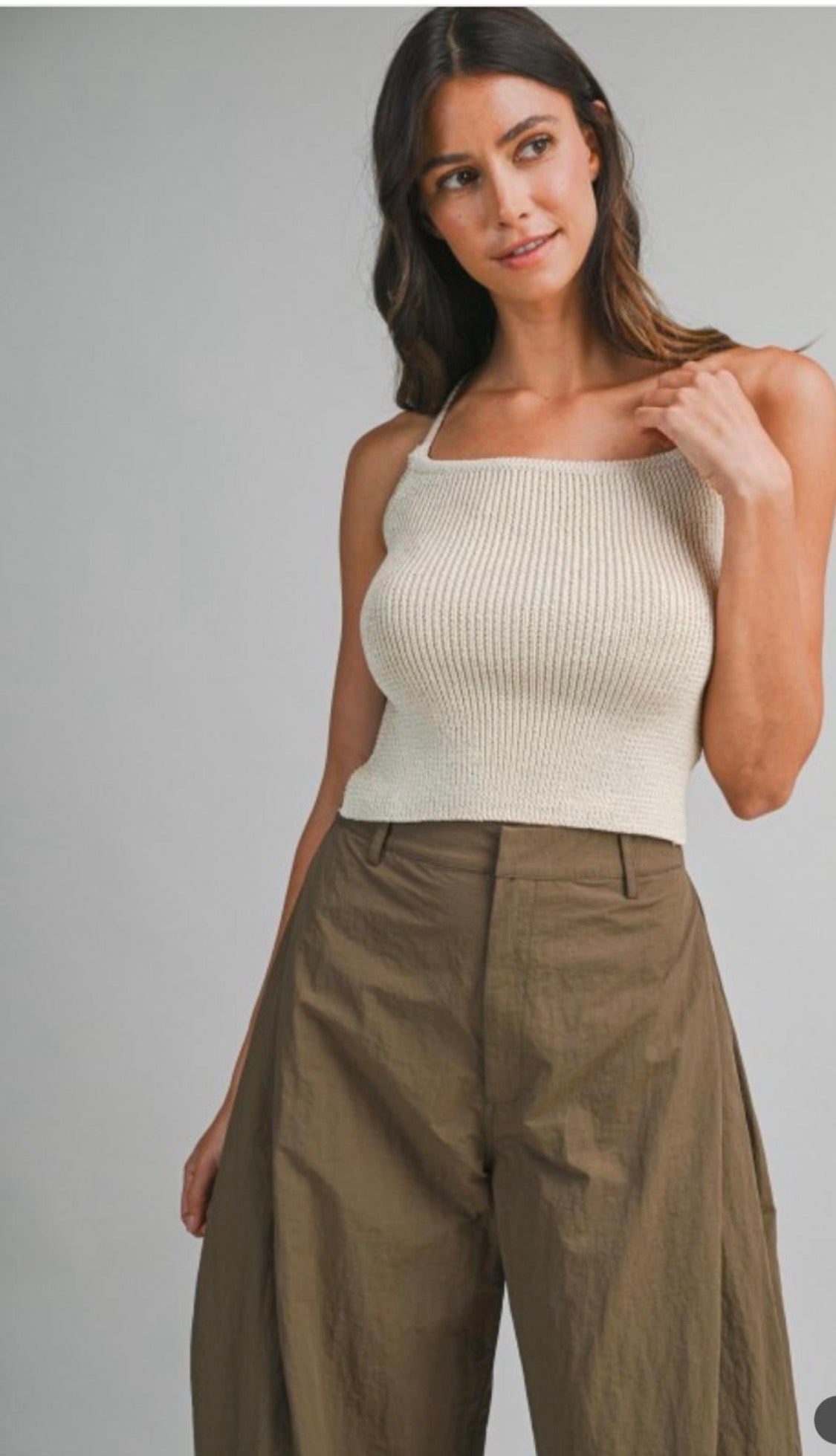 Backless nude top