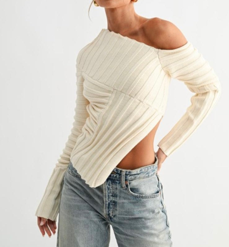 Cozy Asymmetry Knit top