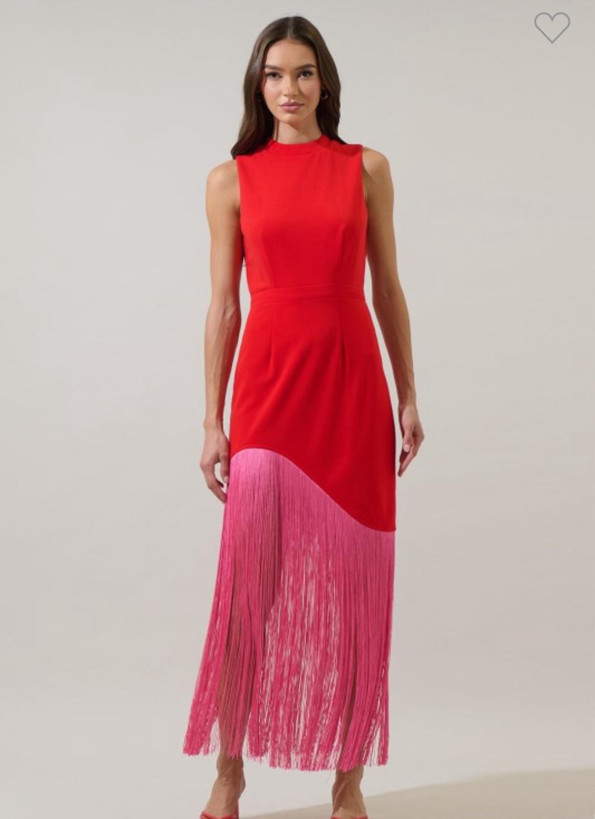 Soleil Rouge Maxi Dress